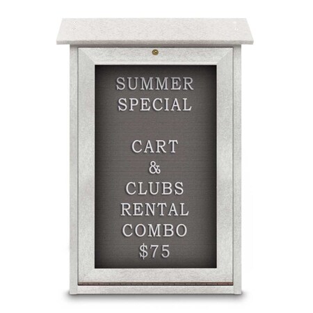 United Visual Products Outdoor Enclosed Combo Board, 48"x36", Gold Frame/Burgundy & Cobalt UVCB4836ODG-BURGUN-COBACC